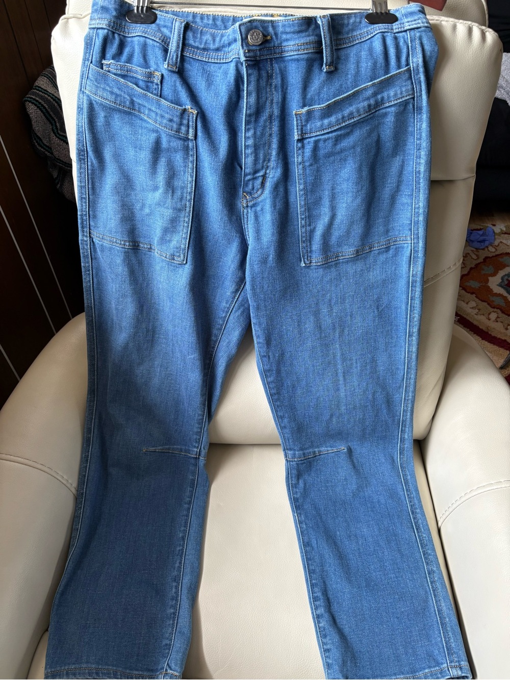 Sundance Blue Denim Jeans with Contrast Topstitching